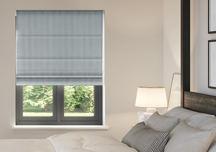 Nautical Stripes, Salt Black - Roman Blind - Image 3